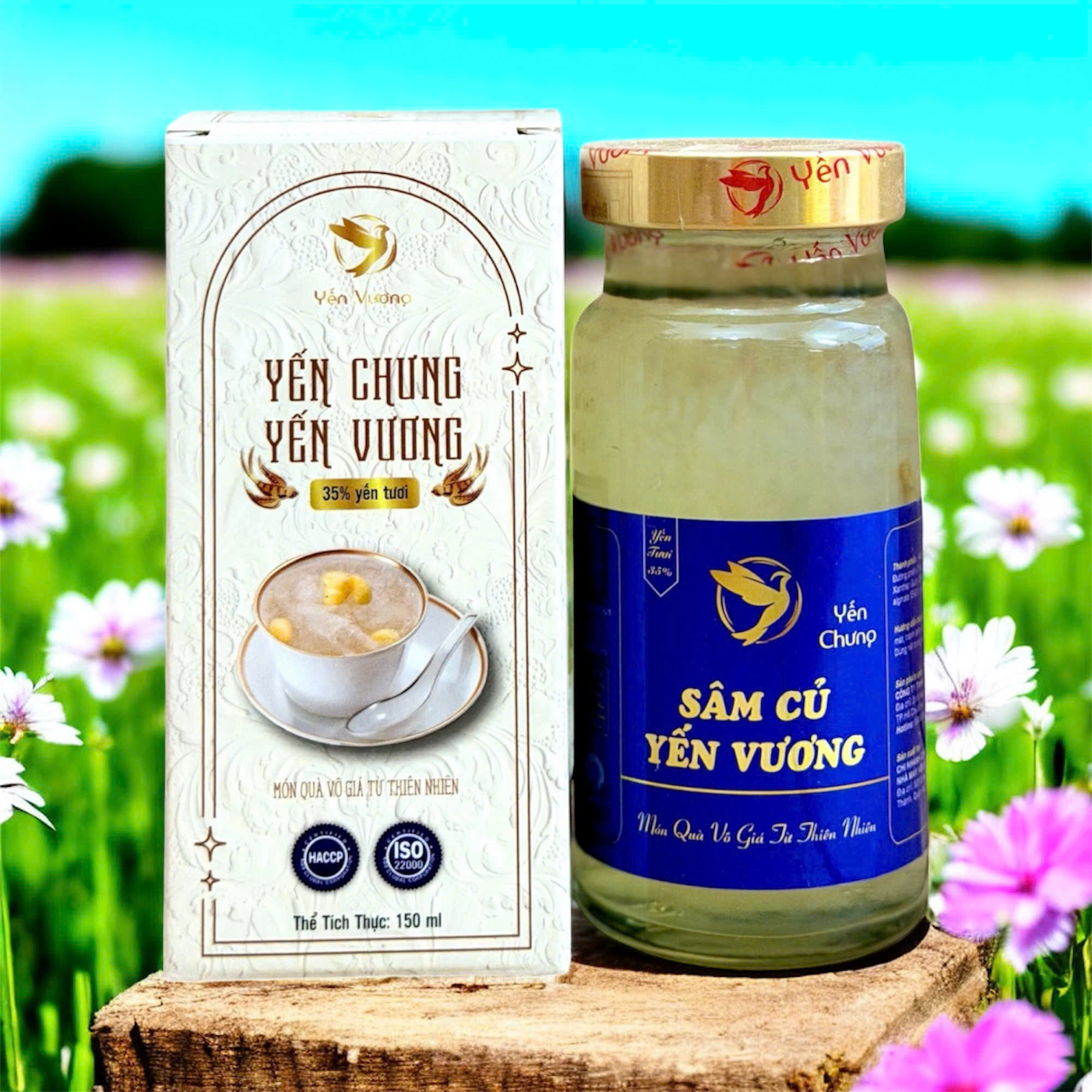 Hũ yến Vương 140ml có hộp Sâm Củ